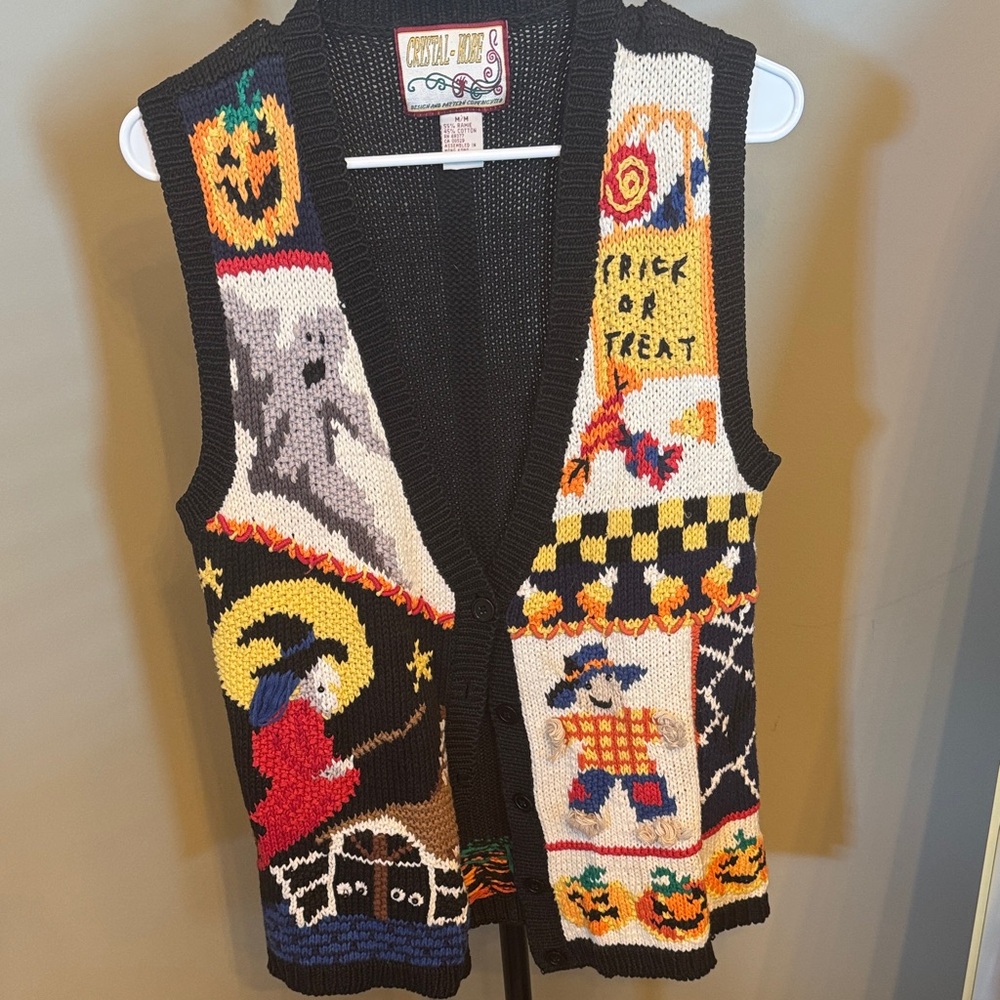 Festive Halloween Knit Vest for Kids